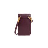 Pochette téléphone en cuir Lancaster-Donna Grace Bordeaux