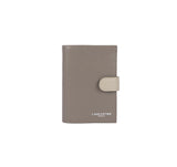 Portefeuille M en cuir Lancaster-Smooth Taupe/Galet