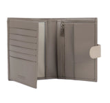 Portefeuille M en cuir Lancaster-Smooth Taupe/Galet