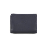 Petit portefeuille en cuir Lancaster-Foulonné PM Bleu Foncé