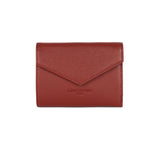 Petit portefeuille en cuir Lancaster-Foulonné PM Carmin
