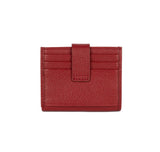 Porte-cartes en cuir Lancaster-Foulonné PM Carmin
