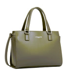 Sac à main en cuir Lancaster-Smooth Kaki