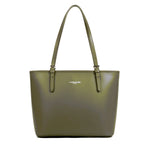 Sac cabas en cuir Lancaster-Smooth Kaki