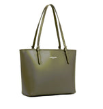 Sac cabas en cuir Lancaster-Smooth Kaki