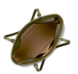 Sac cabas en cuir Lancaster-Smooth Kaki