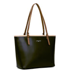Sac cabas en cuir Lancaster-Smooth Noir/Nude/Vison