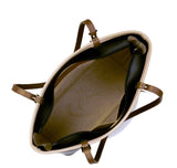 Sac cabas en cuir Lancaster-Smooth Noir/Nude/Vison