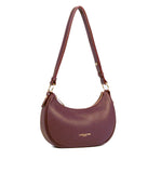 Petit sac besace en cuir Lancaster-Aria Bordeaux