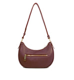 Petit sac besace en cuir Lancaster-Aria Bordeaux