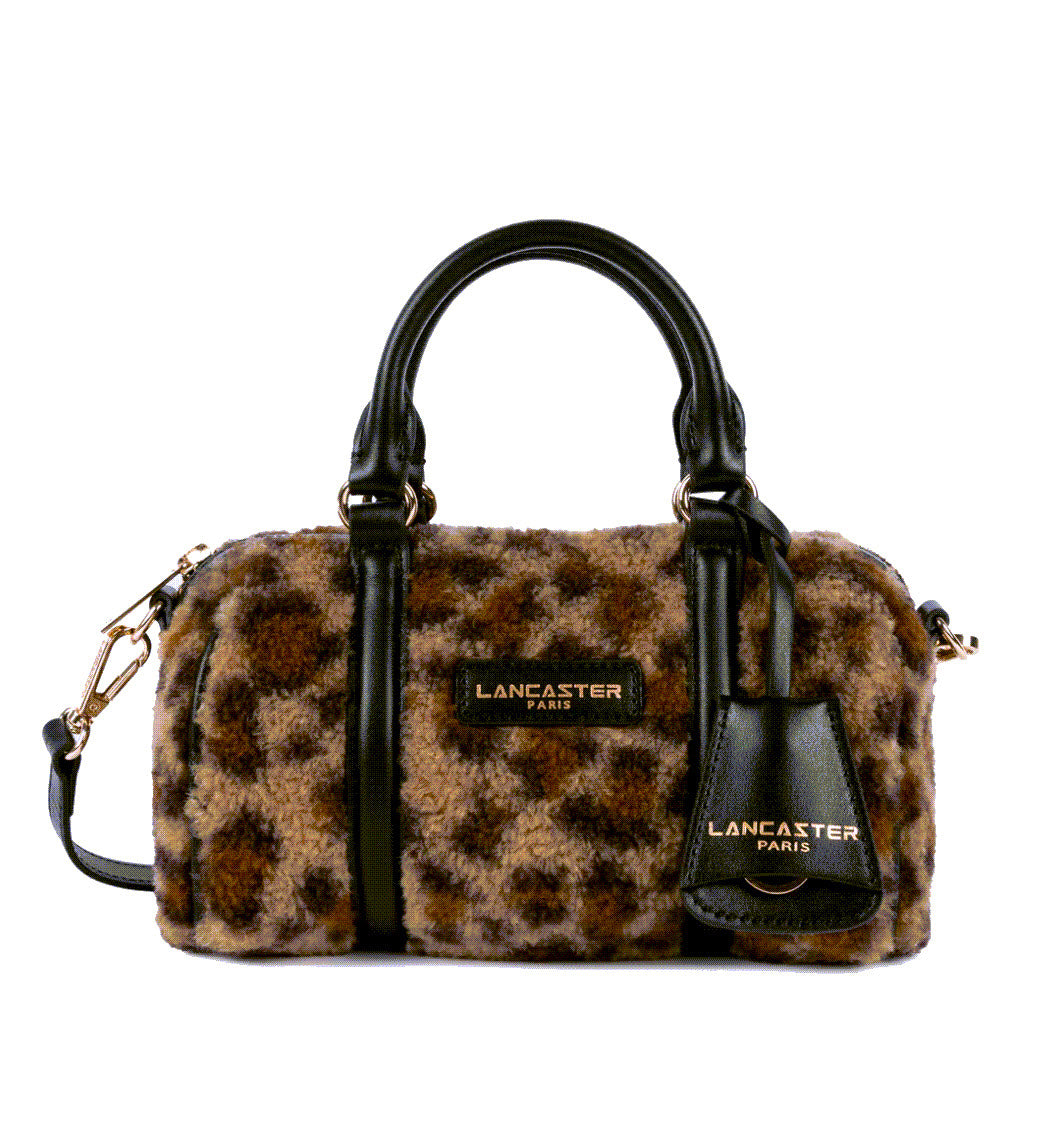Petit sac polochon Lancaster Moumoute Léopard – ALYS'SAC MAROQUINERIE