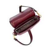 Sac à main avec rabat Mac Alyster Aurore Bordeaux