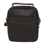 Sacoche porté bandoulière en cuir Homme Katana 69318 Noir