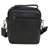 Sacoche porté bandoulière en cuir Homme Katana 69318 Noir