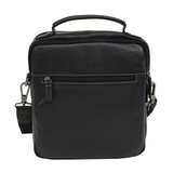 Sacoche porté bandoulière en cuir Homme Katana 69319 noir