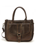 Leather handbag-Mocca-Soline-M73-03
