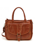 Leather handbag-Mocca-Soline-M73-03