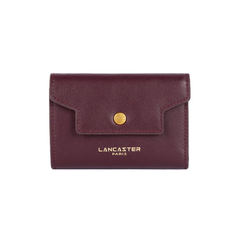 Petit portefeuille en cuir Lancaster-Donna Grace Bordeaux