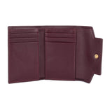 Petit portefeuille en cuir Lancaster-Donna Grace Bordeaux