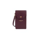 Pochette téléphone en cuir Lancaster-Donna Grace Bordeaux