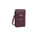 Pochette téléphone en cuir Lancaster-Donna Grace Bordeaux