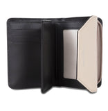 Portefeuille en cuir Lancaster-Smooth Noir/Nude Clair/Nude Foncé