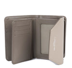 Portefeuille en cuir Lancaster-Smooth Taupe/Galet