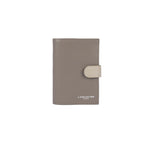 Portefeuille M en cuir Lancaster-Smooth Taupe/Galet