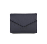 Petit portefeuille en cuir Lancaster-Foulonné PM Bleu Foncé