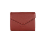 Petit portefeuille en cuir Lancaster-Foulonné PM Carmin