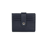 Porte-cartes en cuir Lancaster-Foulonné PM Bleu Foncé