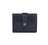 Porte-cartes en cuir Lancaster-Foulonné PM Bleu Foncé