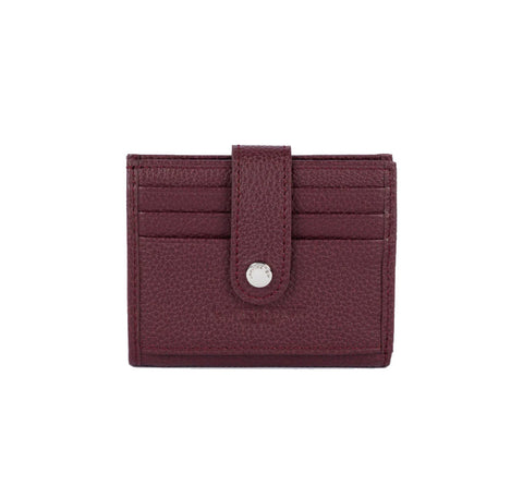 Porte-cartes en cuir Lancaster-Foulonné PM Bordeaux