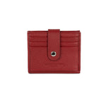 Porte-cartes en cuir Lancaster-Foulonné PM Carmin