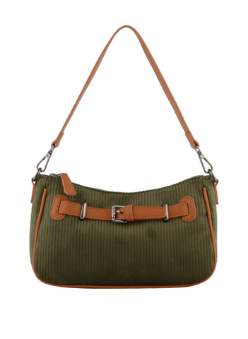 Porté épaule/travers Renée(modèle 292552) : Compact et raffiné-Kaki