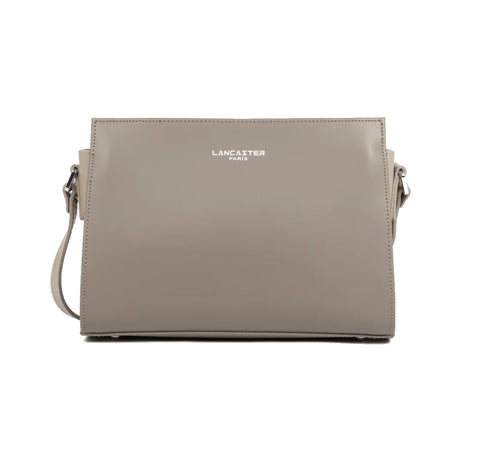Sac à main trotteur Lancaster-Smooth Taupe Galet