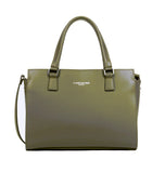Sac à main en cuir Lancaster-Smooth Kaki
