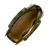 Sac à main en cuir Lancaster-Smooth Kaki