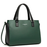 Sac porté main Smooth 437-03 Lancaster Vert Foncé/Noir