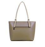 Sac cabas en cuir Lancaster-Smooth Taupe/Galet