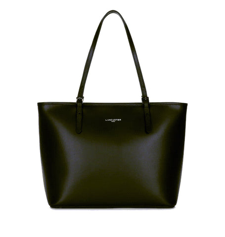 Sac cabas en cuir Lancaster-Smooth Noir