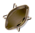 Sac cabas en cuir Lancaster-Smooth Taupe/Galet