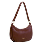 Sac besace en cuir Lancaster-Milano Aria Bordeaux