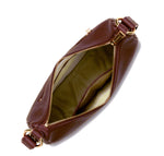 Sac besace en cuir Lancaster-Milano Aria Bordeaux