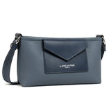 Pochette Lancaster Maya double KBA Bleu Givré