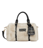 Petit sac polochon Lancaster Moumoute Ecru Noir