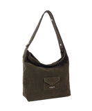 Sac seau en suédine Lancaster KBA Kaki