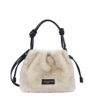 Petit sac besace Moumoute Lancaster Ecru Noir