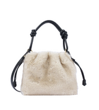 Petit sac besace Moumoute Lancaster Ecru Noir