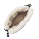 Petit sac besace Moumoute Lancaster Ecru Noir
